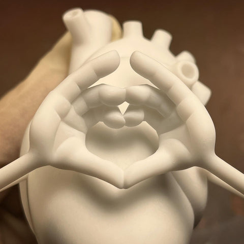 "Heart Hands" Porcelain Statuette